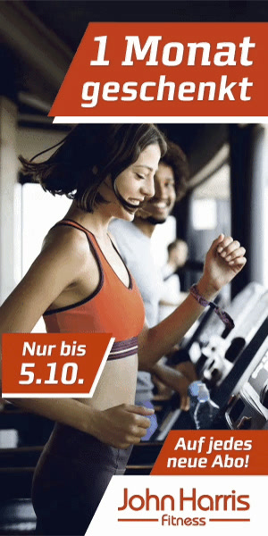Halfpage 300 × 600 — Ihre Platzierung, Beispielsujet John Harris Fitness