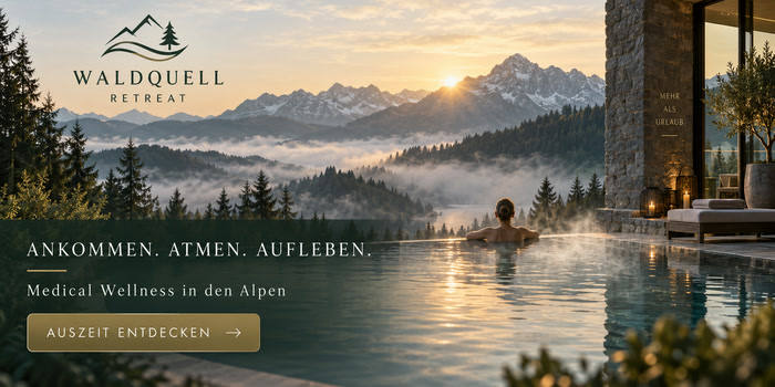 Headerbranding — Beispielsujet Waldquell Retreat