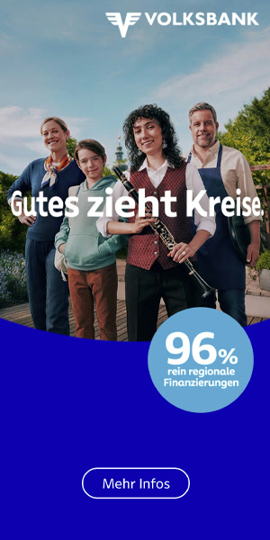 Halfpage 300 × 600 — Ihre Platzierung, Beispielsujet Volksbank