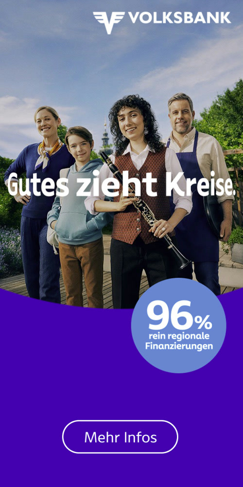Sitebar — Ihre Platzierung, Beispielsujet Volksbank